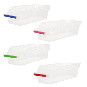 cutting edge plastic egg storage basket white clear set of 4