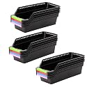 Cutting EDGE Plastic Egg Storage Basket, Black (Set of 12)
