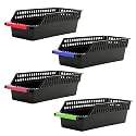 Cutting EDGE Plastic Egg Storage Basket, Black (Set of 4)
