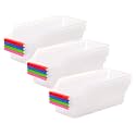 Cutting EDGE Plastic Egg Storage Basket, White Clear (Set of 12)