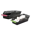Cutting EDGE Plastic Egg Storage Basket, Black (Set of 6)
