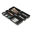Cutting EDGE Interlocking Drawer Organizer (Set of 8, Black)