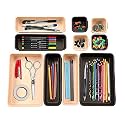 Cutting EDGE Interlocking Drawer Organizer (Set of 10, Brown &amp; Beige)