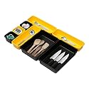 Cutting EDGE Interlocking Drawer Organizer (Set of 8, Black &amp; Yellow)