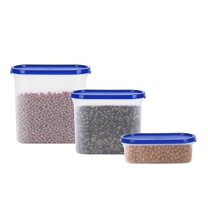 cutting edge anti-bacterial modular container black lid set of 6