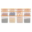 Cutting EDGE Anti-Bacterial Modular Container Orange Lid (Set Of 12)