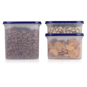 cutting edge modular kitchen storage container set anti-microbial lid for rice dalatta flour cereals stackable bpa freenavy blue set of 3 1200ml x 1 1800ml x 1 525ml x 1