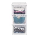 Cutting EDGE 3 Layer Plastic Modular Drawer Storage Set, XL,Transparent