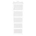 Cutting EDGE 5 Layer Plastic Modular Drawer Storage Set, XL,Transparent