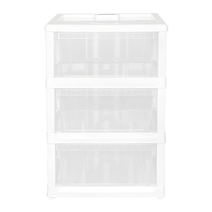 cutting edge 3 layer plastic modular drawer storage set small transparent