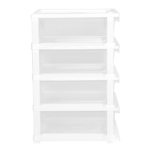 cutting edge 4 layer plastic modular drawer storage set small transparent