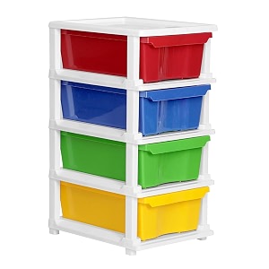 cutting edge 4 layer modular drawer storage set small multicolor