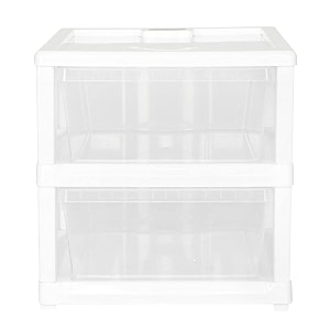 cutting edge 2 layer plastic modular drawer storage set small transparent