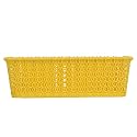 Cutting EDGE Plastic Woven Storage Basket Mini(Set of 1,Yellow)