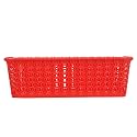 Cutting EDGE Plastic Woven Storage Basket Mini(Set of 1,Red)