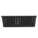 Cutting EDGE Plastic Woven Storage Basket Mini(Set of 1,Black)