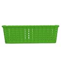 Cutting EDGE Plastic Woven Storage Basket Mini(Set of 1,Green)