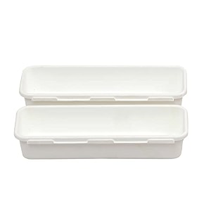 cutting edge interlocking drawer organizer medium set of 2 white