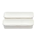 Cutting EDGE Interlocking Drawer Organizer Medium (Set of 2, White)