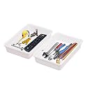 Cutting EDGE Interlocking Drawer Organizer Big(Set of 2, White)