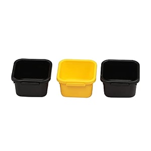 cutting edge interlocking drawer organizer smallset of 3 black amp yellow