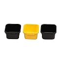 Cutting EDGE Interlocking Drawer Organizer Small(Set of 3, Black &amp; Yellow)