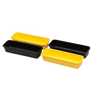 cutting edge interlocking drawer organizer mediumset of 4blackampyellow