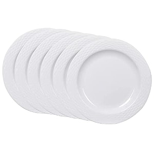 cutting edge round breakfast plates set of 6 side plates dishwasherfreezer safe diameter 195 cm white