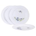 Cutting EDGE Round Breakfast Plates (Set of 6), Side Plates, Microwave/Dishwasher/Freezer Safe, Diameter 19.5 cm (Blue)