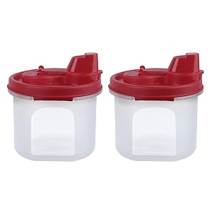 cutting edge 250 ml smart slim oil dispenser airtight dark red set of 2
