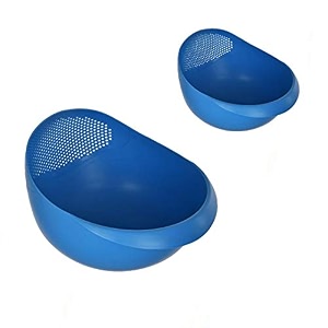 cutting edge big multipurpose food strainer colander blue 1xbig 1xsmall