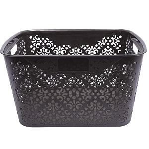 cutting edge plastic turkish storage basket large brown set of 1