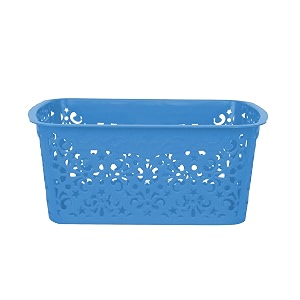 cutting edge plastic turkish storage basket small blue set of 1