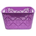 Cutting EDGE Plastic Turkish Storage Basket, Large, Purple (Set of 1)