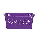 Cutting EDGE Plastic Turkish Storage Basket, Small, Purple (Set of 1)