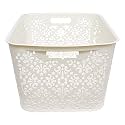 Cutting EDGE Plastic Turkish Storage Basket, Large, White (Set of 1)