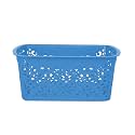 Cutting EDGE Plastic Turkish Storage Basket, Small, Blue (Set of 1)