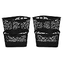 Cutting EDGE Plastic Turkish Storage Basket, Large, Black (Set of 4)