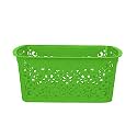 Cutting EDGE Plastic Turkish Storage Basket, Small, Green (Set of 1)