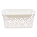 Cutting EDGE Plastic Turkish Storage Basket, Medium, White (Set of 1)