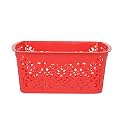 Cutting EDGE Plastic Turkish Storage Basket, Small, Red (Set of 1)