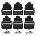Cuute Salon Chair for Hair Stylist, Barber Chair with Heavy Duty Hydraulic Pump, Stylist Chair 360 Degrees Rolling Swivel Spa Beauty Equipment for Hair Stylist(Set of 6)