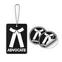 CVANU Acrylic Car Hanging Accessories Advocate Embossed Both Side with Sticker for Car Decoration(3" x4inch)_c1