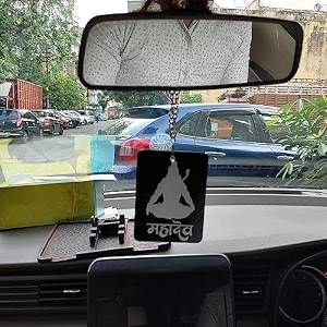 cvanu acrylic car hanging accessories mahadev embossed both side for car decoration334 x4inch_c2