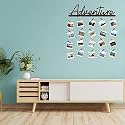 CVANU Adventure MDF Cutout Photo Display Wall Hanging with Clips &amp; Rope for Decorative Item Size(30inch X 24inch)_c40