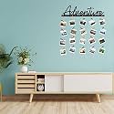 CVANU Adventure MDF Cutout Photo Display Wall Hanging with Clips & Rope for Decorative Item Size(30inch X 24inch)_c39