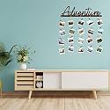 CVANU Adventure MDF Cutout Photo Display Wall Hanging with Clips & Rope for Decorative Item Size(30inch X 24inch)_c41
