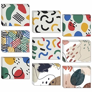 cvanu attractive 9 designs greeting cards blank notecard with envelopes for office all occasion54pcs3x4 inch_c11