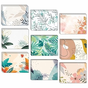 cvanu attractive 9 designs greeting cards blank notecard with envelopes for office all occasion90pcs3x4 inch_c13