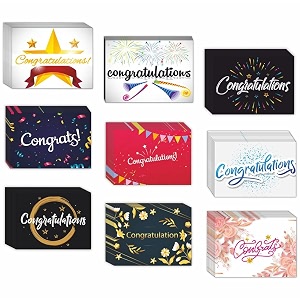 cvanu attractive 9 designs greeting cards blank notecard with envelopes for office all occasion90pc3x4inch_c28